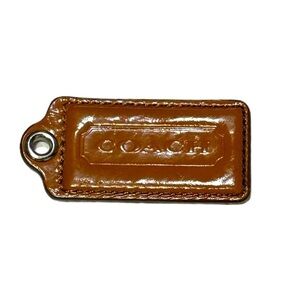 Coach Leather Key Fob Tag
